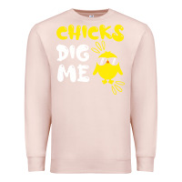 Pale Pink chicks dig me Premium Sweatshirt - linhVisuals