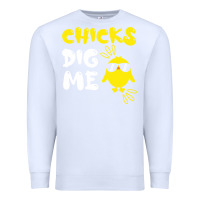 White chicks dig me Premium Sweatshirt - linhVisuals
