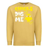 Antique Gold chicks dig me Premium Sweatshirt - linhVisuals