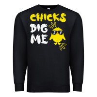 Black chicks dig me Premium Sweatshirt - linhVisuals