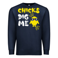 Navy chicks dig me Premium Sweatshirt - linhVisuals