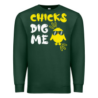 Sports Green chicks dig me Premium Sweatshirt - linhVisuals