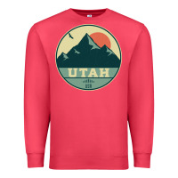 Cardinal utah retro mountain badge Premium Sweatshirt - linhVisuals