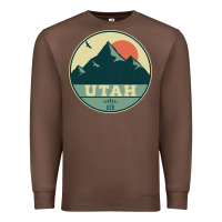 Chestnut utah retro mountain badge Premium Sweatshirt - linhVisuals