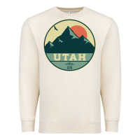 Sandshell utah retro mountain badge Premium Sweatshirt - linhVisuals