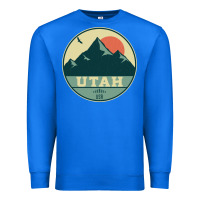 True Royal utah retro mountain badge Premium Sweatshirt - linhVisuals