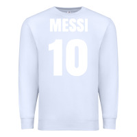 White messi 10 Premium Sweatshirt - linhVisuals