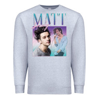 Heather Grey matt healy homage Premium Sweatshirt - linhVisuals
