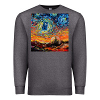 Charcoal Heather van gogh never saw gallifrey Premium Sweatshirt - linhVisuals