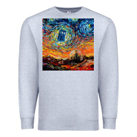 Heather Grey van gogh never saw gallifrey Premium Sweatshirt - linhVisuals
