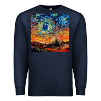 Navy van gogh never saw gallifrey Premium Sweatshirt - linhVisuals