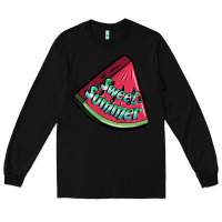Black sweet summer watermelon 1 Long Sleeve Tee - BundleAndBundleShop