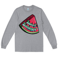 Heather Grey sweet summer watermelon 1 Long Sleeve Tee - BundleAndBundleShop