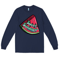 Navy sweet summer watermelon 1 Long Sleeve Tee - BundleAndBundleShop
