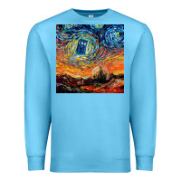 Ocean Blue van gogh never saw gallifrey Premium Sweatshirt - linhVisuals