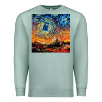 Seafoam van gogh never saw gallifrey Premium Sweatshirt - linhVisuals