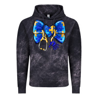 Cloud Black Down Syndrome Ribbon Vintage Hoodie - CowhideDigitalArt