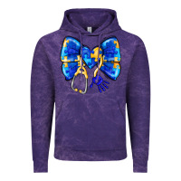 Cloud Purple Down Syndrome Ribbon Vintage Hoodie - CowhideDigitalArt