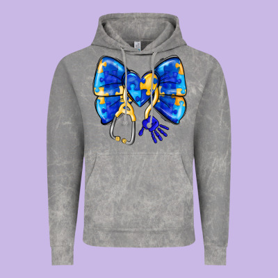Down Syndrome Ribbon Vintage Hoodie Designed By Cowhidedigitalart