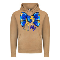 Vintage Camel Down Syndrome Ribbon Vintage Hoodie - CowhideDigitalArt