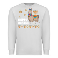 Dove Grey happy llamakah llama withorah jewish Premium Sweatshirt - linhVisuals