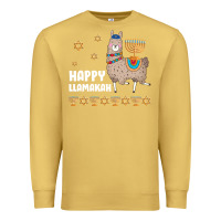 Antique Gold happy llamakah llama withorah jewish Premium Sweatshirt - linhVisuals