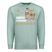 Seafoam happy llamakah llama withorah jewish Premium Sweatshirt - linhVisuals