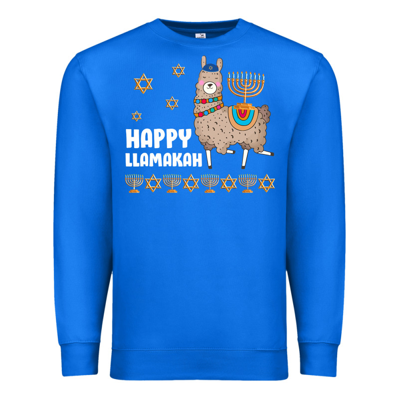 Happy Llamakah Llama Withorah Jewish Premium Sweatshirt by linhVisuals | Teevron