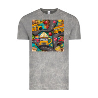 Cloud Rock school bus coffee and star with leopard seamless pattern bbs Vintage Tee - BundleAndBundleShop
