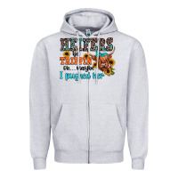 Heather Grey heifers be trippin ok maybe i pushed her Zipper Hoodie - JahusDesignShop