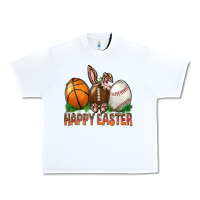 White Happy Easter Sports Urban Heavy Tee - BundleAndBundleShop