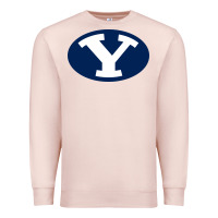Pale Pink byu couga s Premium Sweatshirt - linhVisuals
