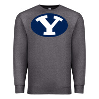Charcoal Heather byu couga s Premium Sweatshirt - linhVisuals