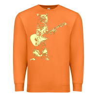 Carrot cat playing guitar Premium Sweatshirt - linhVisuals