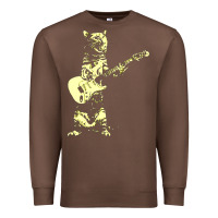 Chestnut cat playing guitar Premium Sweatshirt - linhVisuals