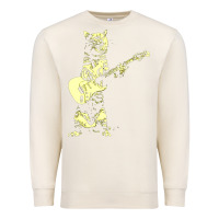 Sandshell cat playing guitar Premium Sweatshirt - linhVisuals