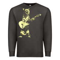 Cat Playing Guitar Premium Sweatshirt | Teevron
