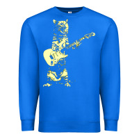 True Royal cat playing guitar Premium Sweatshirt - linhVisuals