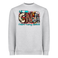 Heather Grey Christmas cna certified nursing assistant Heavyweight Sweatshirt - JahusDesignShop