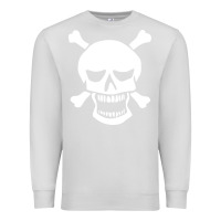 Dove Grey skull crossbones Premium Sweatshirt - linhVisuals