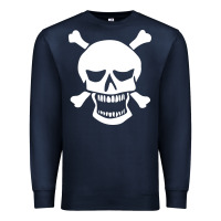 Navy skull crossbones Premium Sweatshirt - linhVisuals