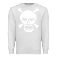 Oatmeal Heather skull crossbones Premium Sweatshirt - linhVisuals