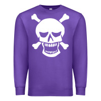 Purple skull crossbones Premium Sweatshirt - linhVisuals