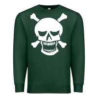 Sports Green skull crossbones Premium Sweatshirt - linhVisuals