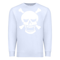White skull crossbones Premium Sweatshirt - linhVisuals