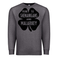 Charcoal Heather prone to shenanigans and malarkey Premium Sweatshirt - linhVisuals