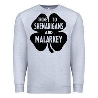 Heather Grey prone to shenanigans and malarkey Premium Sweatshirt - linhVisuals