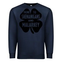 Navy prone to shenanigans and malarkey Premium Sweatshirt - linhVisuals