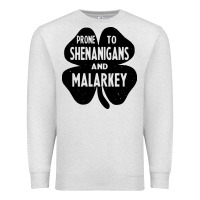 Oatmeal Heather prone to shenanigans and malarkey Premium Sweatshirt - linhVisuals