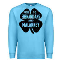 Ocean Blue prone to shenanigans and malarkey Premium Sweatshirt - linhVisuals